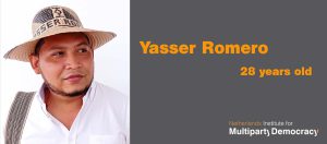 NIMD Colombia Democracy School graduate Yasser Romero