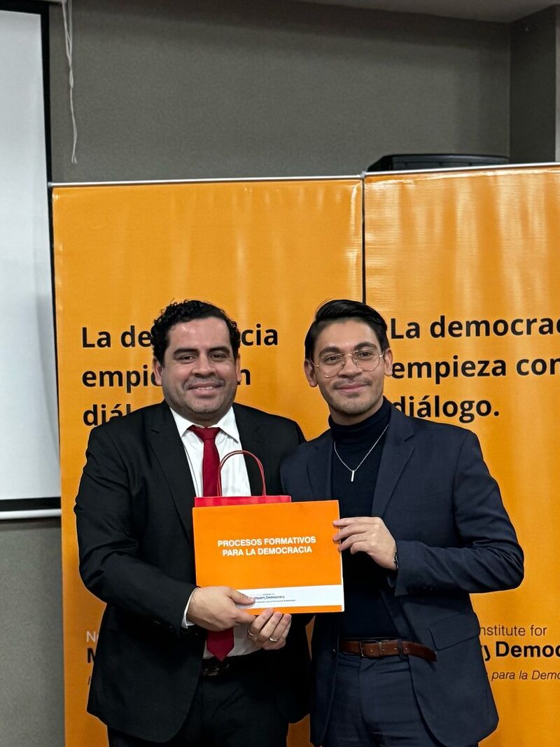 Christian with Juan Melendez, Director of NIMD El Salvador. 