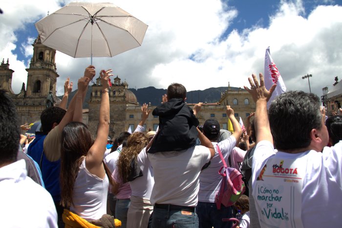 March for Peace demonstration in Bogota, Colombia ©NIMD Colombia